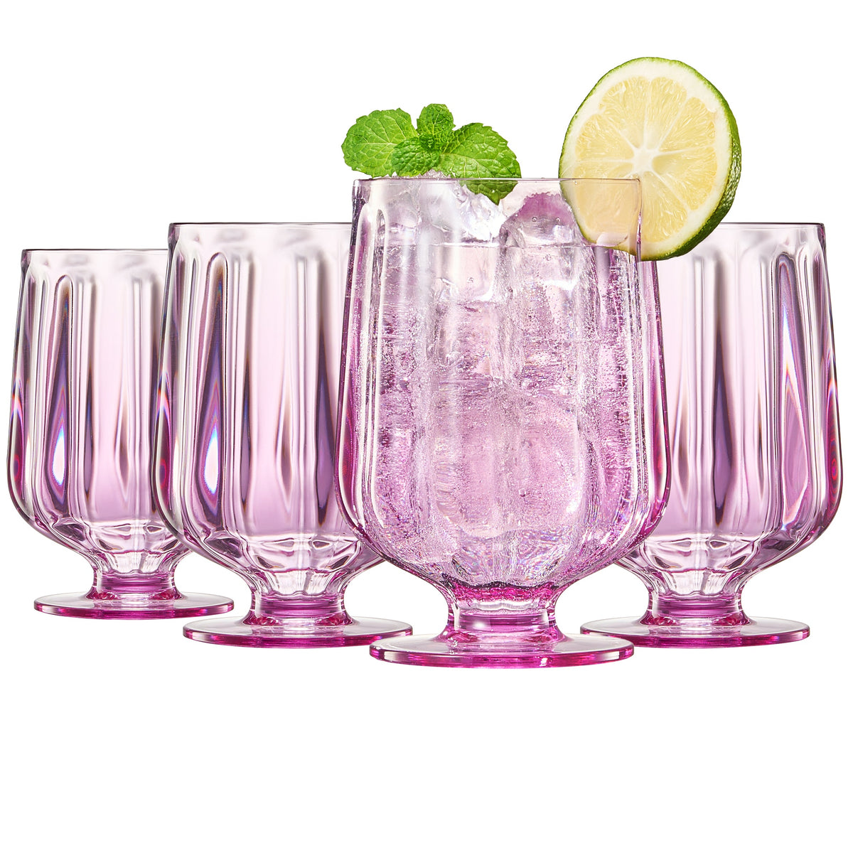 Madrid Acrylic Stemmed Wine Goblet Glassware, Set of 4 | Khen Site