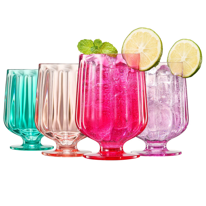 Madrid Acrylic Stemmed Wine Goblet Glassware, Set of 4 | Khen Site
