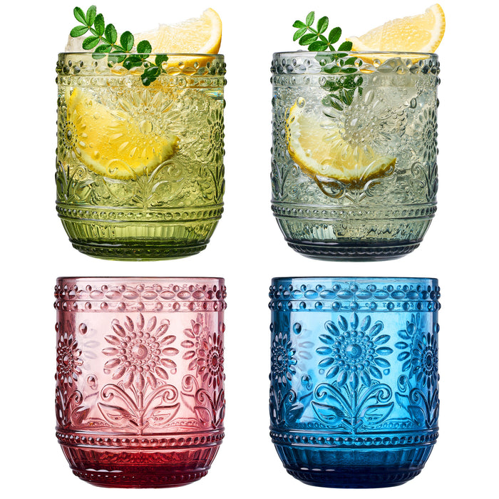 Monet Lowball Tumbler Glassware, Set of 4 | Khen Site