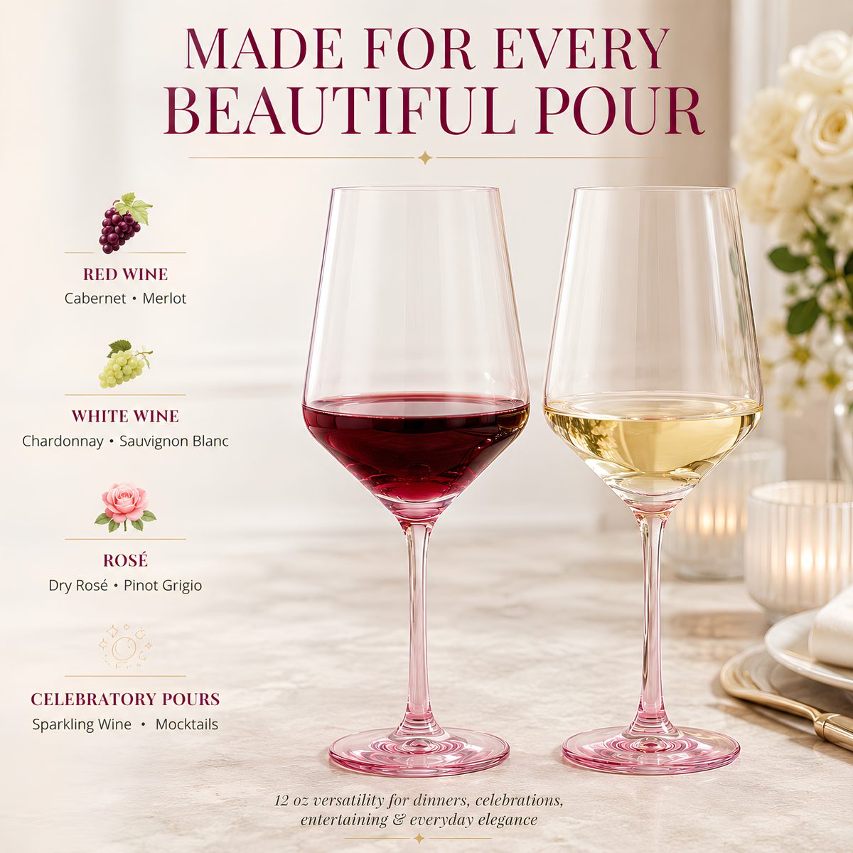 Khen Site Monet Stemmed Wine Glassware - view 10