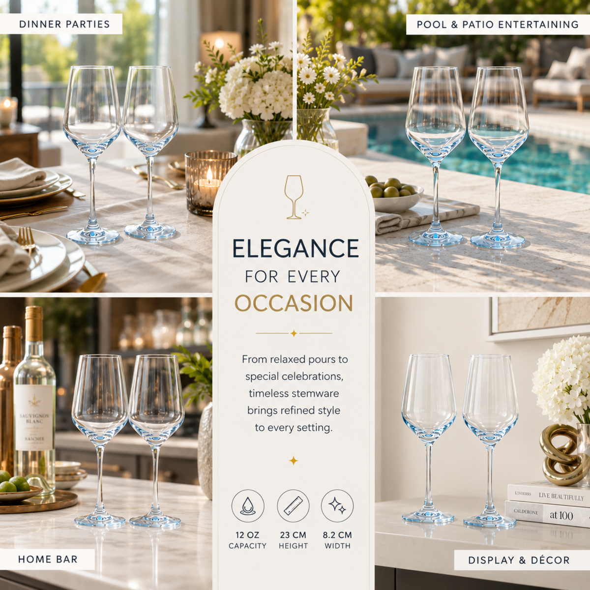 Khen Site Monet Stemmed Wine Glassware - view 5