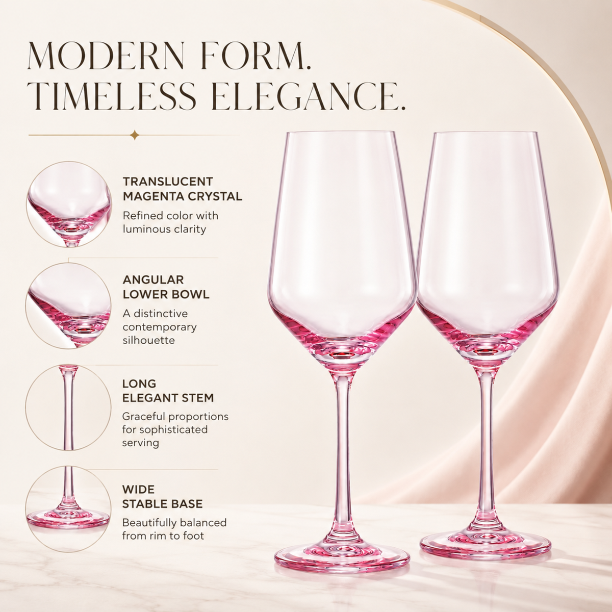 Khen Site Monet Stemmed Wine Glassware - view 9