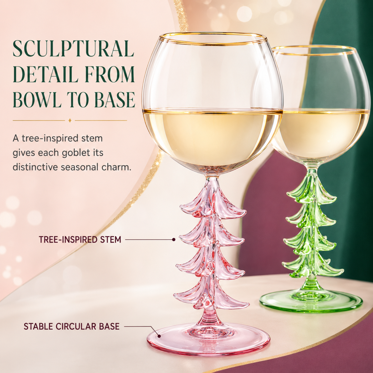 Khen Site Natale Stemmed Wine Glassware - view 2