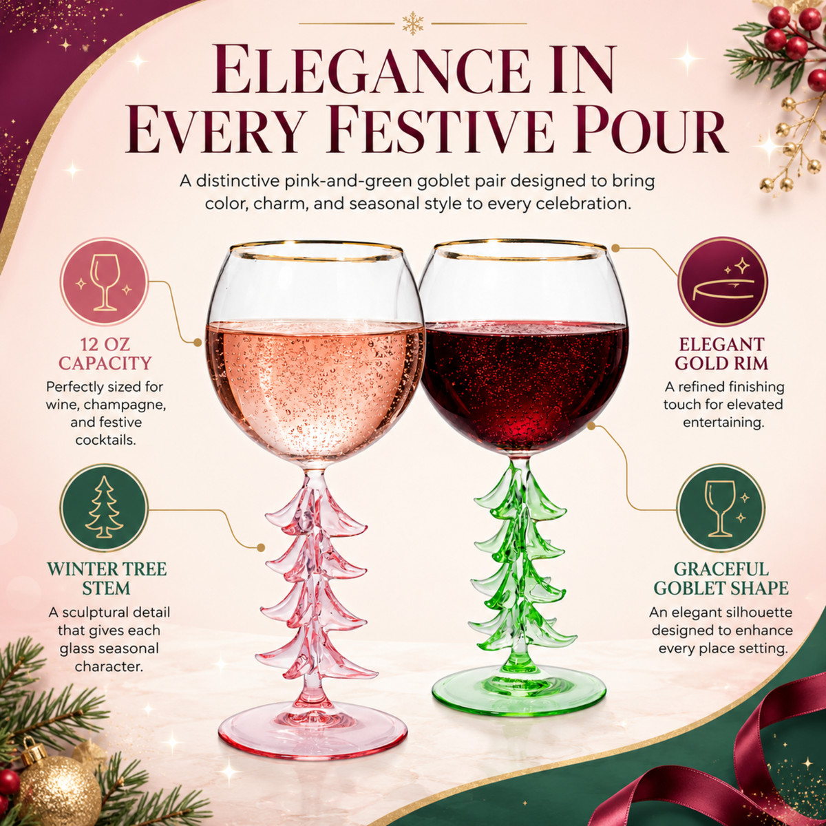 Khen Site Natale Stemmed Wine Glassware - view 3