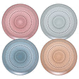 Tonal Hobnail Glass Plate, Set of 4 | Khen Site