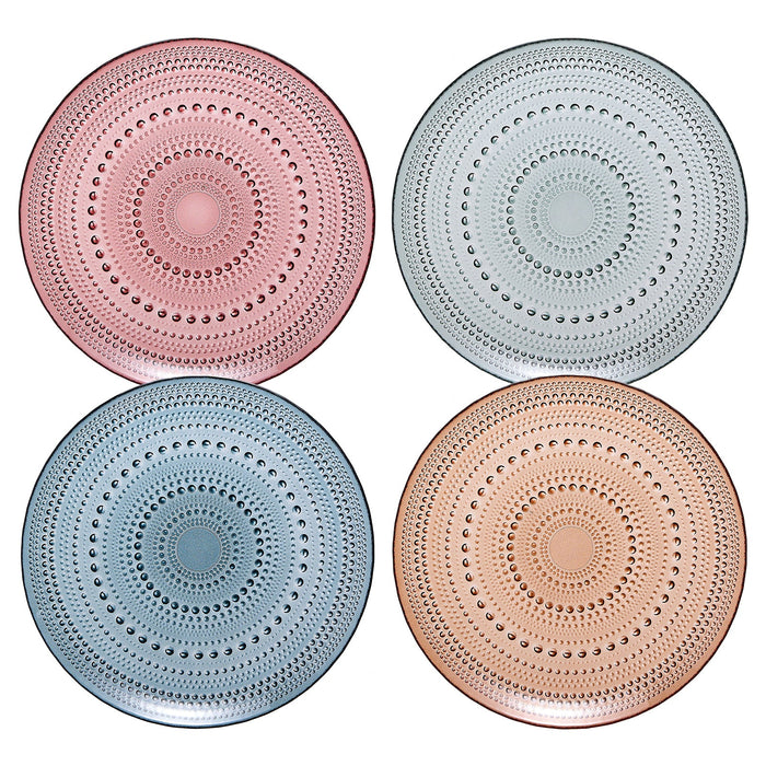 Tonal Hobnail Glass Plate, Set of 4 | Khen Site