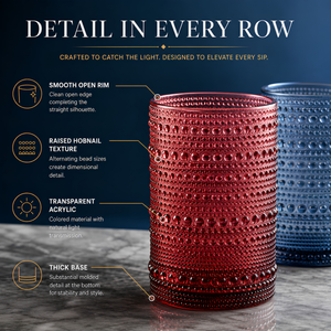 Khen Site Tonal Hobnail Highball & Lowball Glassware - view 2