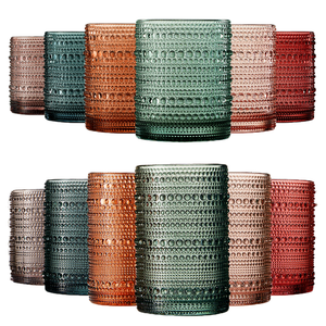 Tonal Hobnail Highball & Lowball Glassware, Set of 12 | Khen Site