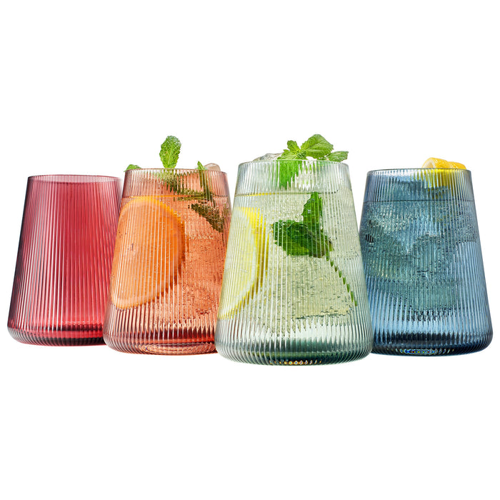 Tonal Stemless Wine Glassware, Set of 4 | Khen Site