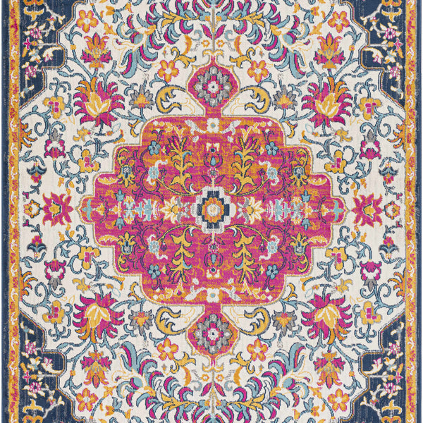 Kialla Magenta & Burnt Orange Area Rug