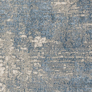 Kiblawan Teal Abstract Area Rug - Clearance