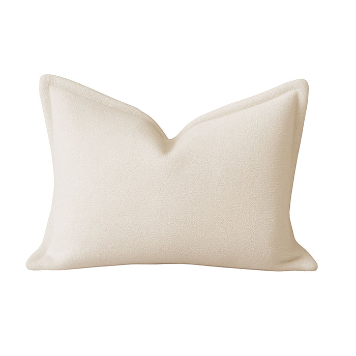 Kingray Ivory Textured Throw Pillow with Plush Fill
