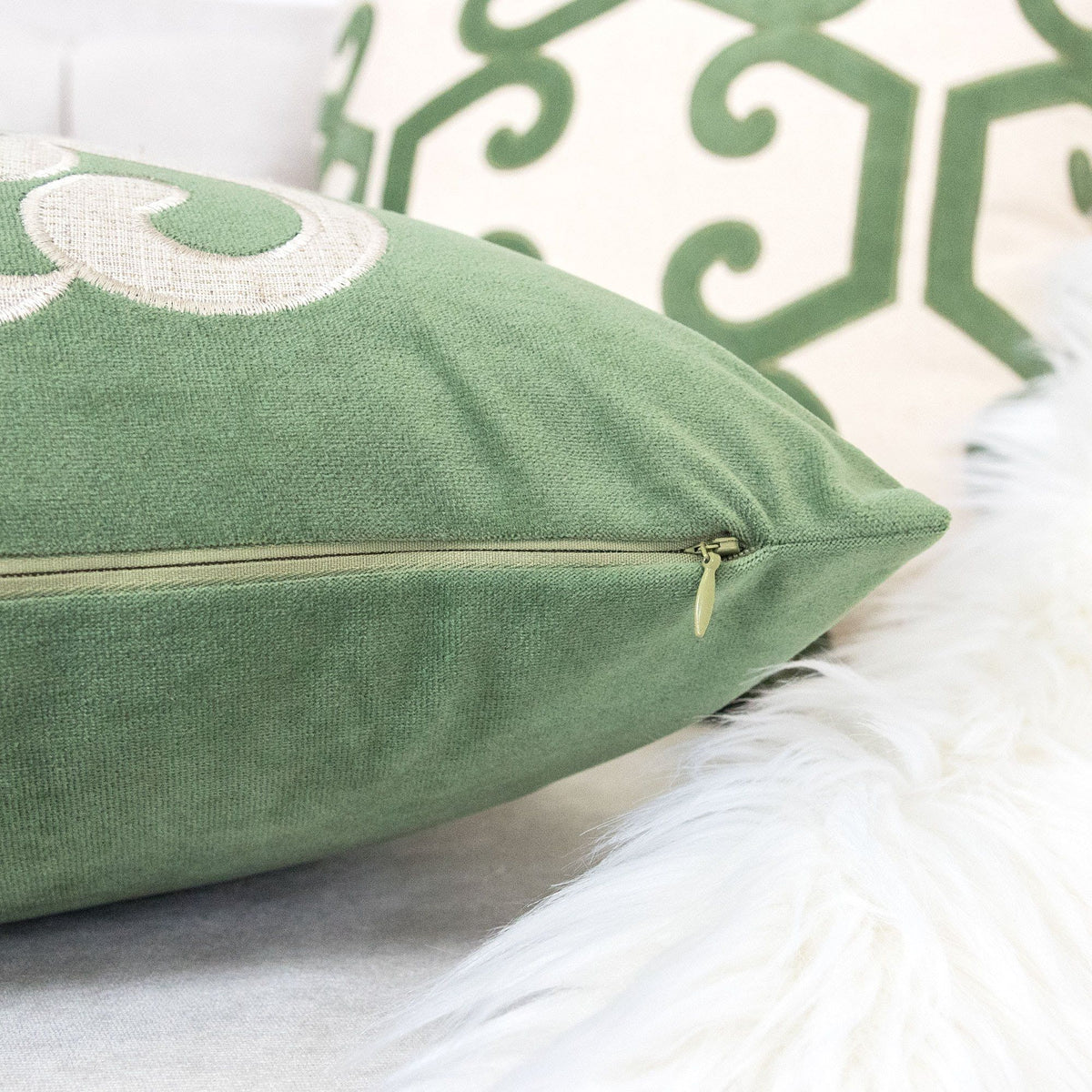 Kingray Vintage Vine Pillow Covers with Hidden Zipper - view 2