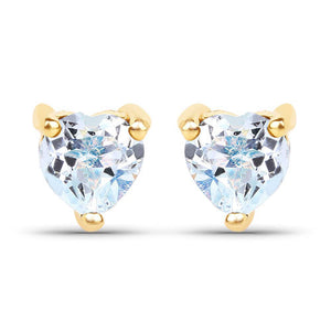 0.70 Carat Genuine Blue Topaz 14K Yellow Gold Earrings