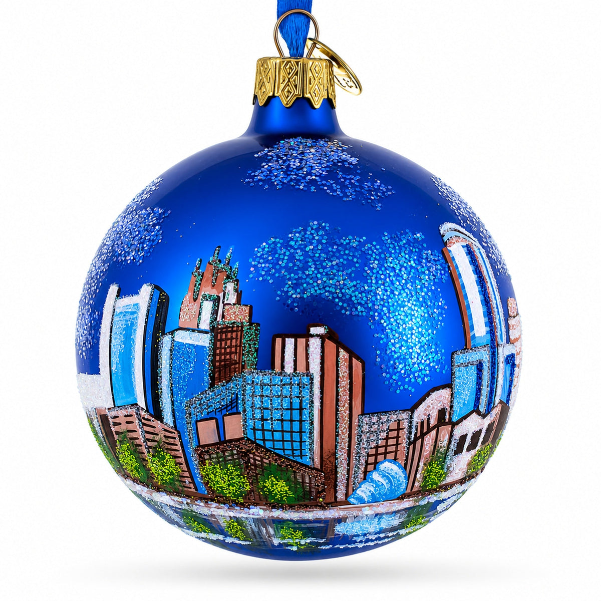 Orlando, Florida Glass Ball Christmas Ornament 3.25 Inches