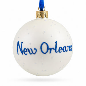 New Orleans, Louisiana Glass Ball Christmas Ornament 3.25 Inches