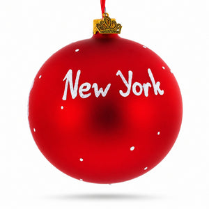 Brooklyn Bridge, New York Glass Ball Christmas Ornament 4 Inches