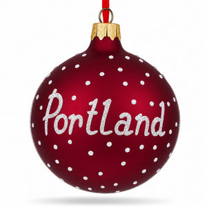 Portland, Oregon Glass Ball Christmas Ornament 3.25 Inches