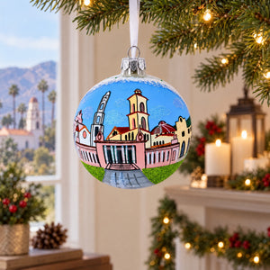 Riverside, California Glass Ball Christmas Ornament 4 Inches