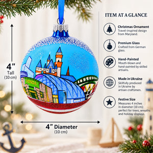 Anaheim, Maryland Glass Ball Christmas Ornament 4 Inches