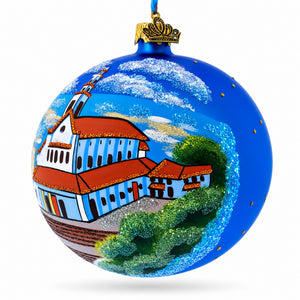 Mount Monserrate, Bogota, Colombia Glass Ball Christmas Ornament 4 Inches