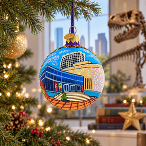 Museum of Natural Science in Houston, Texas Glass Ball Christmas Ornament 3.25 Inches