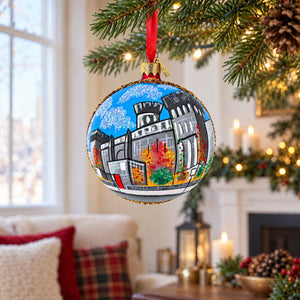 History Museum, Philadelphia, Pennsylvania Glass Ball Christmas Ornament 4 Inches