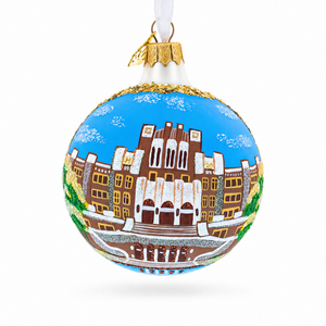 Central High School National Historic Site, Little Rock, Arkansas Glass Ball Christmas Ornament 3.25 Inches