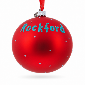 Discovery Center Museum, Rockford, Illinois Glass Ball Christmas Ornament 4 Inches
