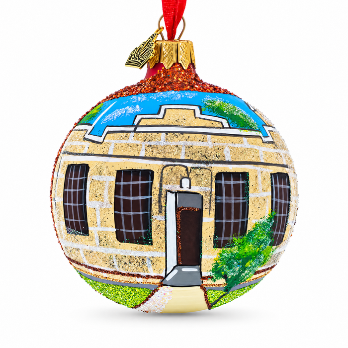Old Idaho Penitentiary, Boise, Idaho Glass Ball Christmas Ornament 3.25 Inches