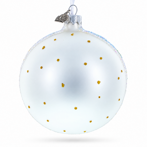 Mountain River Painting Glass Ball Christmas Ornament 4 Inches