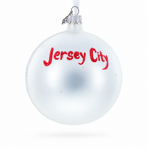 Liberty State Park, Jersey City, New Jersey Glass Ball Christmas Ornament 4 Inches