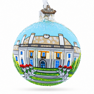 Nemours Estate, Wilmington, Delaware Glass Ball Christmas Ornament 3.25 Inches
