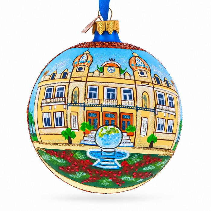 Casino of Monte-Carlo, Monaco Glass Ball Christmas Ornament 4 Inches