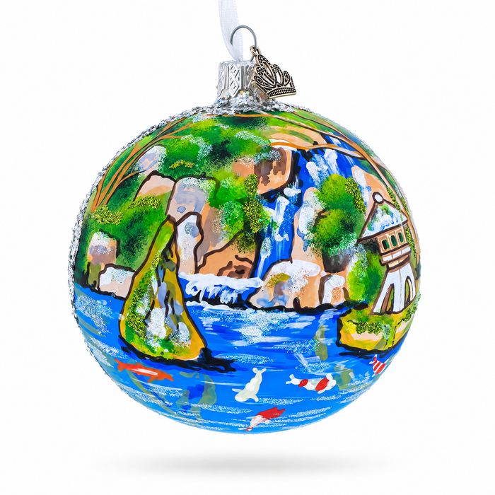 Japanese Garden, Portland, Oregon Glass Ball Christmas Ornament