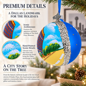 The Sixth Floor Museum at Dealey Plaza, Dallas, Texas Glass Ball Christmas Ornament