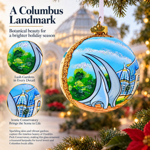 Franklin Park Conservatory and Botanical Gardens, Columbus, Ohio Glass Ball Christmas Ornament