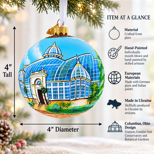 Franklin Park Conservatory and Botanical Gardens, Columbus, Ohio Glass Ball Christmas Ornament