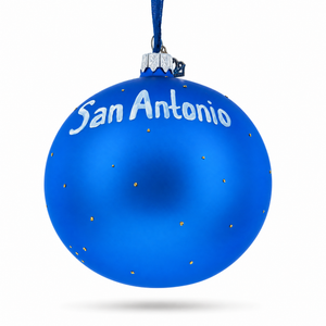Mission San Jose, San Antonio, Texas Glass Ball Christmas Ornament 4 Inches