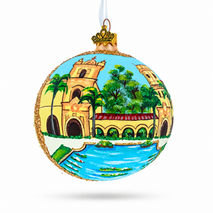 Balboa Park, San Diego, California Glass Ball Christmas Ornament 4 Inches