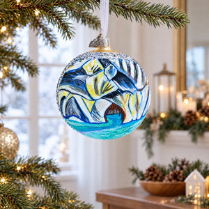 Marble Caves, Argentina Glass Ball Christmas Ornament