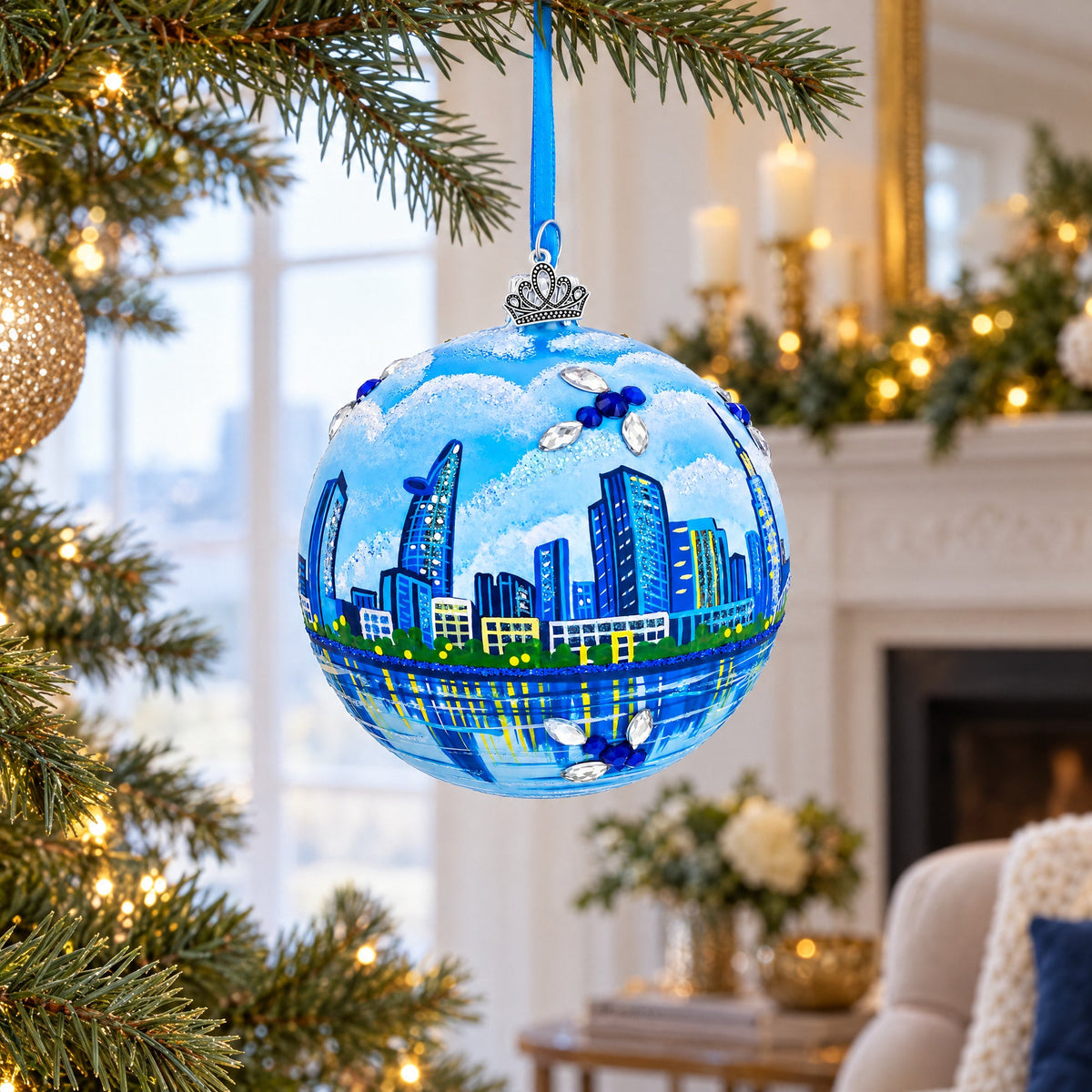 Ho Chi Minh City, Vietnam Glass Ball Christmas Ornament 4 Inches