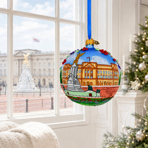 Buckingham Palace, London Landmark, UK Glass Ball Christmas Ornament