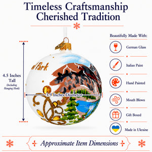 Banff National Park, Alberta, Canada Glass Christmas Ornament