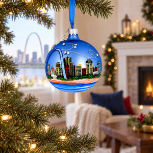 Gateway Arch, St. Louis, Missouri Glass Christmas Ornament