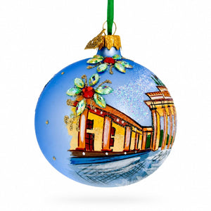 Brandenburg Gate, Berlin, Germany Glass Christmas Ornament