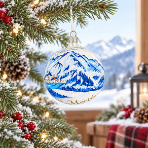 St. Moritz, Switzerland Glass Ball Christmas Ornament