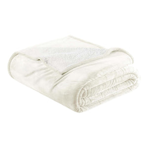 Velvet Plush Sherpa Bed Blanket by Great Bay Home