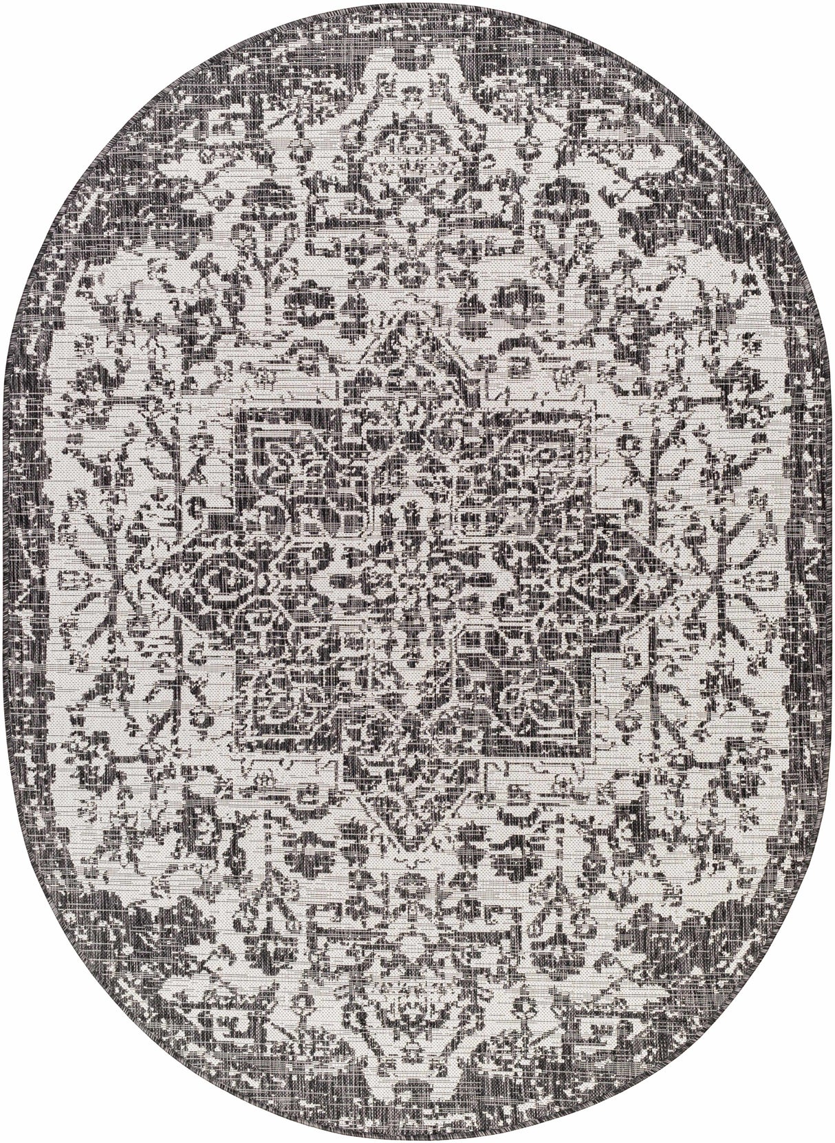 Charcoal Kilmacolm Indoor & Outdoor Area Rug - Clearance