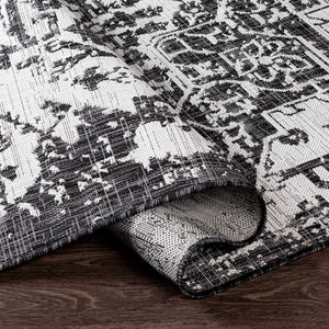 Charcoal Kilmacolm Indoor & Outdoor Area Rug - Clearance